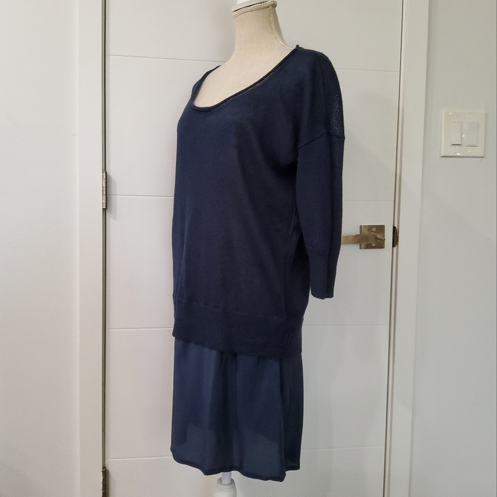 French Connection Linen Silk Sweater Mini Dress Size 4